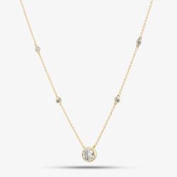 9ct White Gold 1.25ct Lab Grown Diamond Pendant LGN44388-125SF (YG)(CERT)