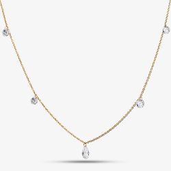 9ct Yellow Gold 1.00ct Multi Cut Lab Grown Diamond Necklace LGN47394-100