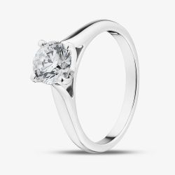 Silver 1.00ct Lab Grown Diamond Solitaire Ring LGR44406-100SF (SIL)(CERT)
