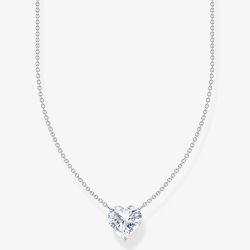 THOMAS SABO Silver Heart Cubic Zirconia Necklace KE2211-051-14-L45V