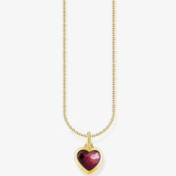 THOMAS SABO Gold Plated Red Heart Necklace KE2268-414-10-L45V