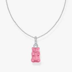 THOMAS SABO Haribo Sterling Silver Pink Gummy Bear Pendant Necklace KE2209-052-9-L45V