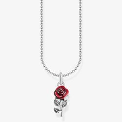 THOMAS SABO Silver Red Rose Pendant Necklace KE2219-664-10-L45