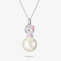 THOMAS SABO Hello Kitty Pink Pearl Charm Necklace KE2391-M06-7-L50V