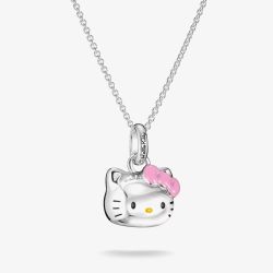 THOMAS SABO Hello Kitty Pink Bow Charm Necklace KE2392-M06-7-L45V