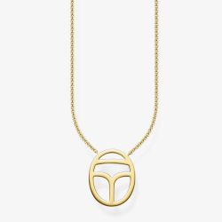 THOMAS SABO Gold Plated Scarab Symbol Necklace KE1522-413-12-L45V