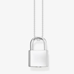 THOMAS SABO Silver Plain Padlock Necklace KE2130-001-21-L45V