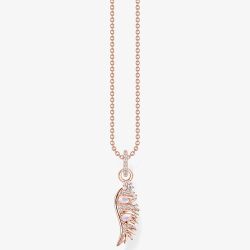 THOMAS SABO Rose Gold Feather Necklace KE2168-323-9-L45V