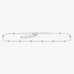 THOMAS SABO Silver 10 Ball Chain Anklet AK0002-001-12-L