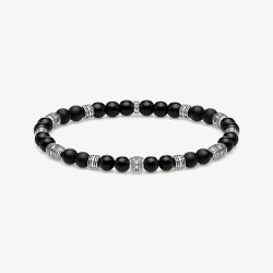THOMAS SABO Lucky Charm Black Obsidian Bracelet A1924-704-11