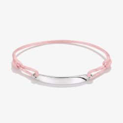 THOMAS SABO Together Pink Textile Engravable ID Bracelet A2238-001-9