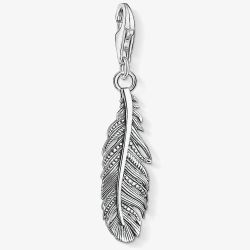 THOMAS SABO Silver Oxidised Feather Charm 1559-637-21