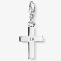 THOMAS SABO Silver Cubic Zirconia Set Cross Charm 0366-051-14
