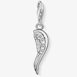 THOMAS SABO Silver Cubic Zirconia Angel Wing Charm 0413-051-12