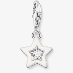 THOMAS SABO White Cubic Zirconia Cold Enamel Star Charm 2044-041-14