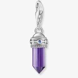 THOMAS SABO Silver Purple Hexagon Amulet Charm 2047-348-13