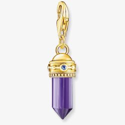 THOMAS SABO Gold Plated Purple Hexagon Amulet Charm 2048-973-13