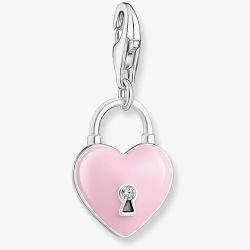 THOMAS SABO Pink Enamel Be Mine Heart Padlock Charm 2071-691-9