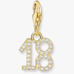 THOMAS SABO Gold Plated 18 Cubic Zirconia Charm 2139-414-39
