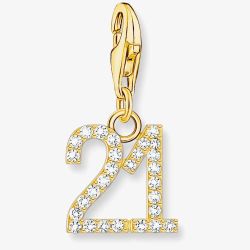 THOMAS SABO Gold Plated 21 Cubic Zirconia Charm 2140-414-39