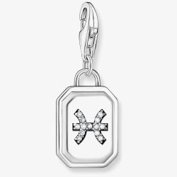 THOMAS SABO Silver Octagonal Cubic Zirconia Pisces Charm 2142-643-21