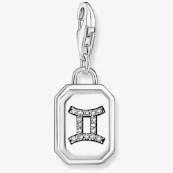THOMAS SABO Silver Octagonal Cubic Zirconia Gemini Charm 2145-643-21