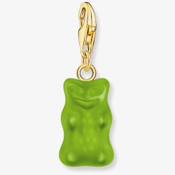 THOMAS SABO Gold Plated Haribo Green Gummy Bear Charm 2192-413-6