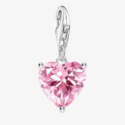 THOMAS SABO As We Love Silver Pink Cubic Zirconia Heart Dropper Charm 2205-051-9
