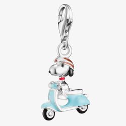 THOMAS SABO Silver Peanuts Snoopy on Vespa Charm 2243-664-7