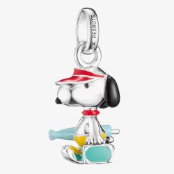 THOMAS SABO Silver Peanuts Snoopy with Suitcase Charm CC1345-664-7