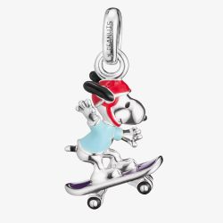 THOMAS SABO Silver Peanuts Snoopy on Skateboard Charm CC1346-664-7