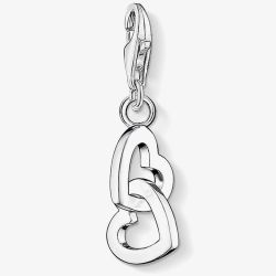 THOMAS SABO Silver 2 Entwined Hearts Charm 0773-001-12