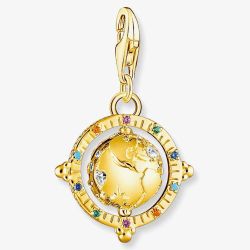 THOMAS SABO 18ct Gold Plated & Multi-Stone Globe Charm 1923-488-7