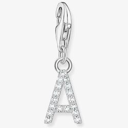 THOMAS SABO Silver Cubic Zirconia Letter A Charm 1938-051-14