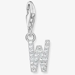 THOMAS SABO Silver Cubic Zirconia Letter W Charm 1960-051-14