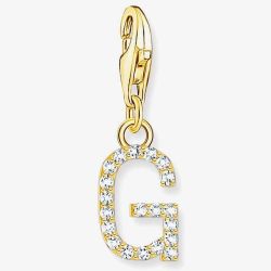 THOMAS SABO Gold Plated Cubic Zirconia Letter G Charm 1970-414-14