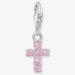 THOMAS SABO Silver Pink Cubic Zirconia Cross Charm 2032-051-9
