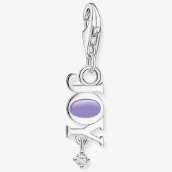 THOMAS SABO Silver Purple Cold Enamel JOY Charm 2008-041-13