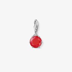THOMAS SABO Silver July Red Synthetic Coral Charm 1260-590-10