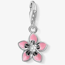 THOMAS SABO Silver Pink Flower Charm 1354-041-9
