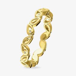 THOMAS SABO Gold Plated Diamond Leaves Ring D_TR0024-924-39