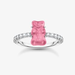 THOMAS SABO Haribo Sterling Silver Mini Pink Gummy Bear Ring TR2459-052-9