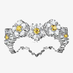 THOMAS SABO Ladies Silver Cubic Zirconia Multi Daisy Ring TR2337-051-4