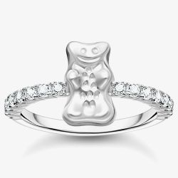 THOMAS SABO Haribo Silver Cubic Zirconia Gummy Bear Ring TR2504-051-14