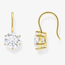 THOMAS SABO Gold Plated Cubic Zirconia Earrings H2287-414-14