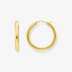 THOMAS SABO Gold Plated 26.8mm Slim Classic Hoop Earrings CR745-413-39