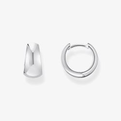 THOMAS SABO Sterling Silver 12mm Trapezoidal Hoop Earrings CR740-001-21