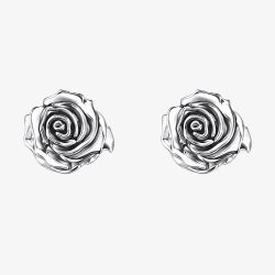 THOMAS SABO Midnight Rose Silver Rose Stud Earrings H2323-637-21