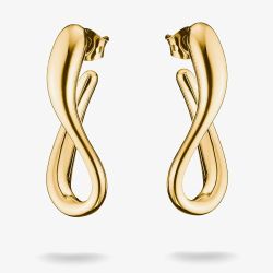 THOMAS SABO Classics 18ct Yellow Gold Plated Swirl Hoop Earrings CR770-M01-39