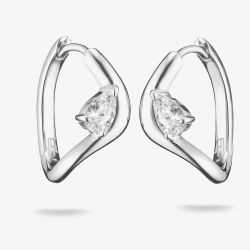 THOMAS SABO Fluid Elegance Sterling Silver Cubic Zirconia Wave Hoop Earrings CR763-051-14